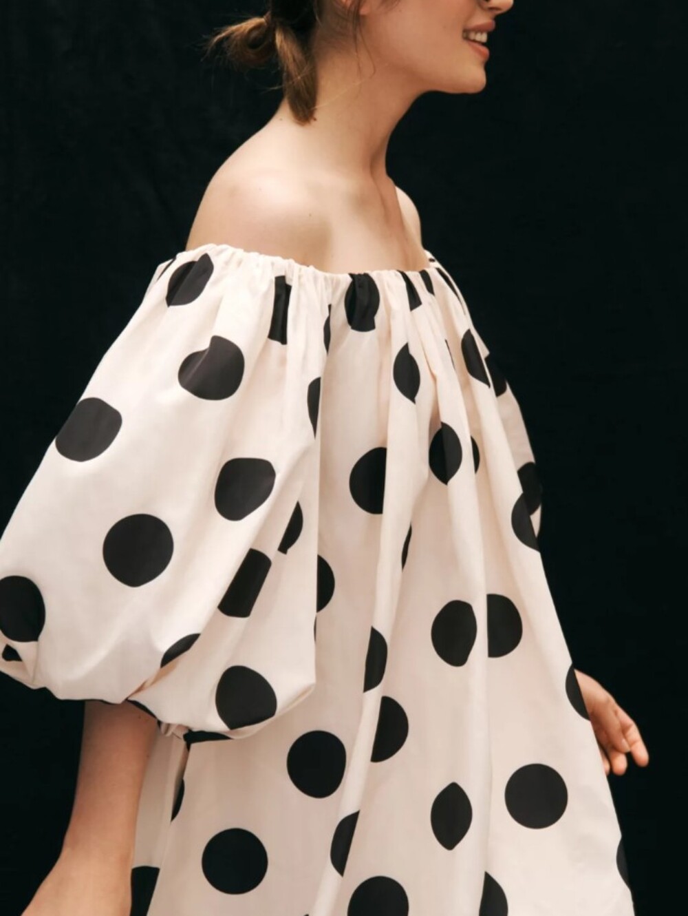 Anthro Mare Mare Polka Dot Puff Sleeve